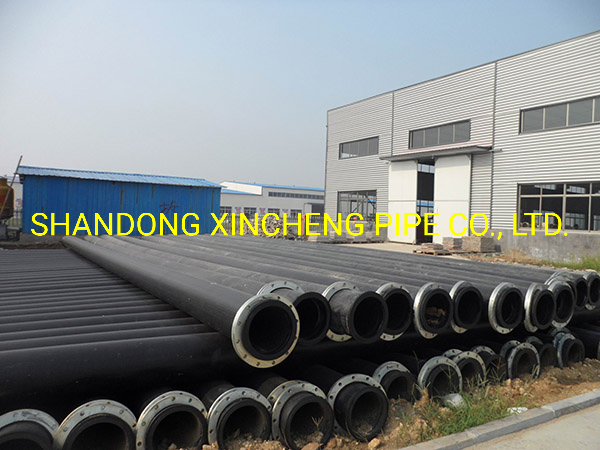 Тяжелая труба для земснаряда HDPE с фланцевым соединением