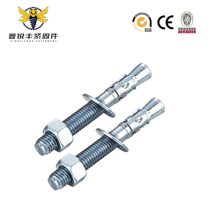 Wedge Anchor Galvanizing Finish Carbon Steel Expansion Bolt Anchor for Concrete
