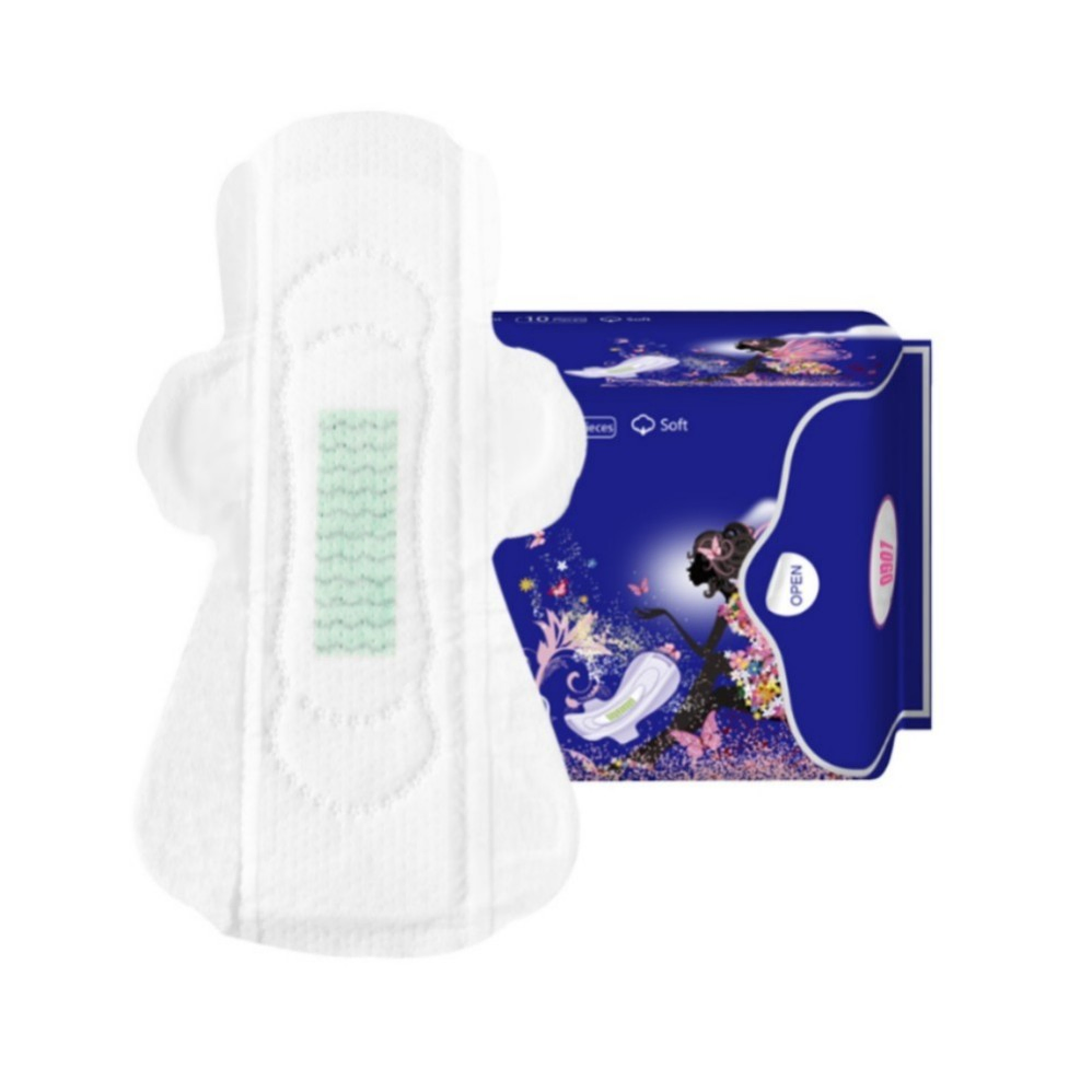 Private Label Maternity No-Woven Absorbent Print High Quality Super Absorbent Wing Side Tape Lady Pads Sanitary Napkin