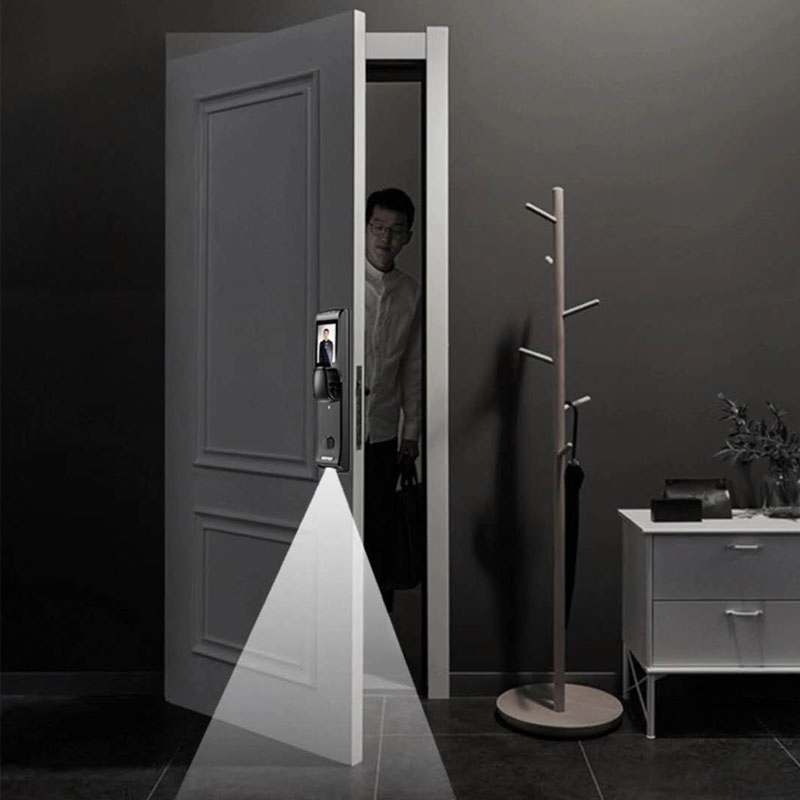 3D Face Recogniton Fingerprint Password IC Card Unlock Smart Door Lock
