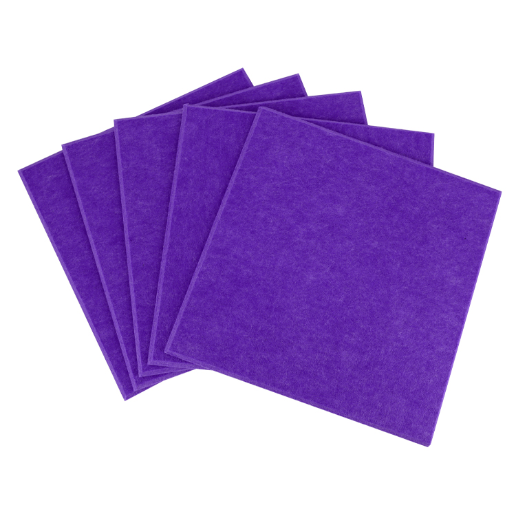 Large Square Sound Proof Self Adhesive Sound-Absorbing Reflecting 100% Polyester Fiber Felt Acoustic Panel
