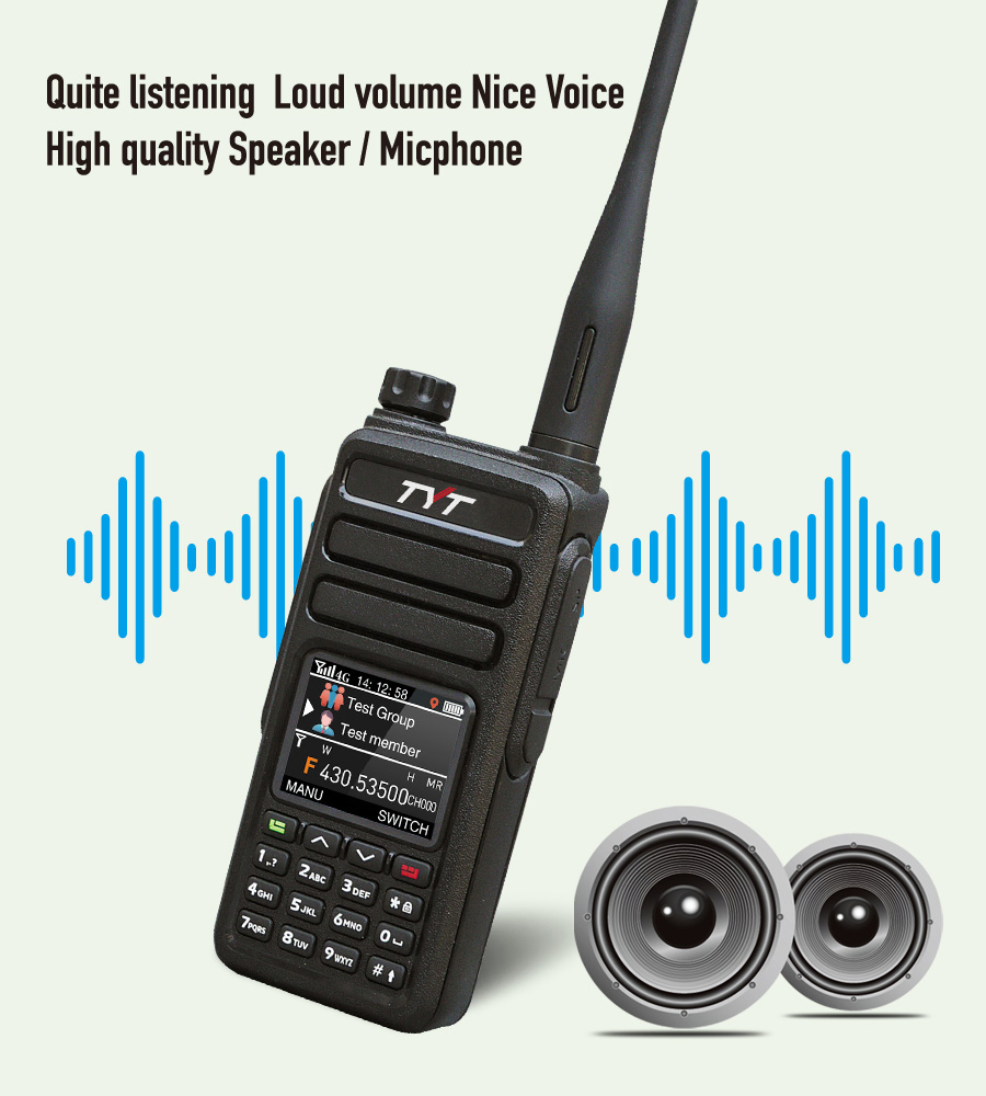 Tyt Digital Mobile IP-79plus Two-Way Walkie Talkie Radio Transceiver Dual SIM Card