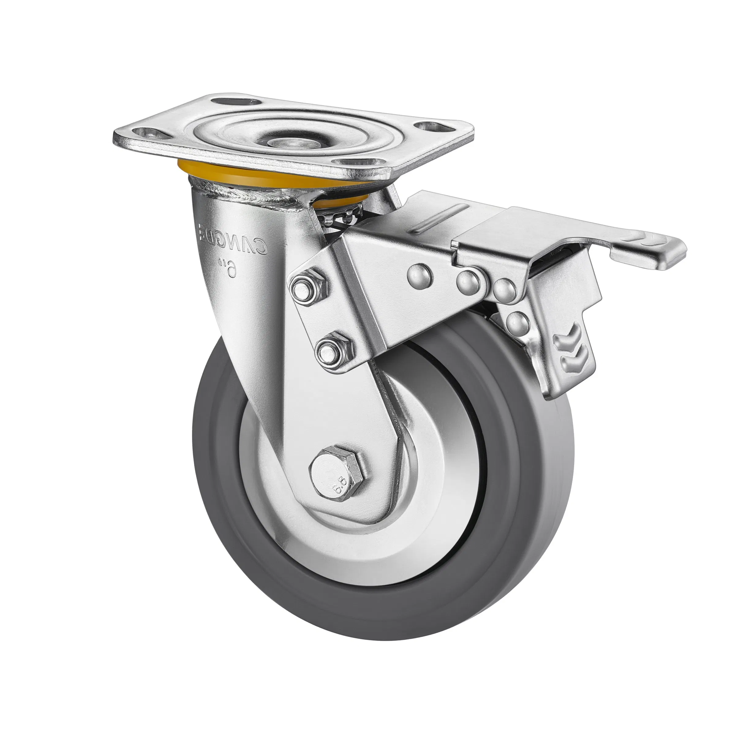 Factory Wholesale TPR Cart Rubber Wheel Container Industrial Caster Wheels Trolley Wheels