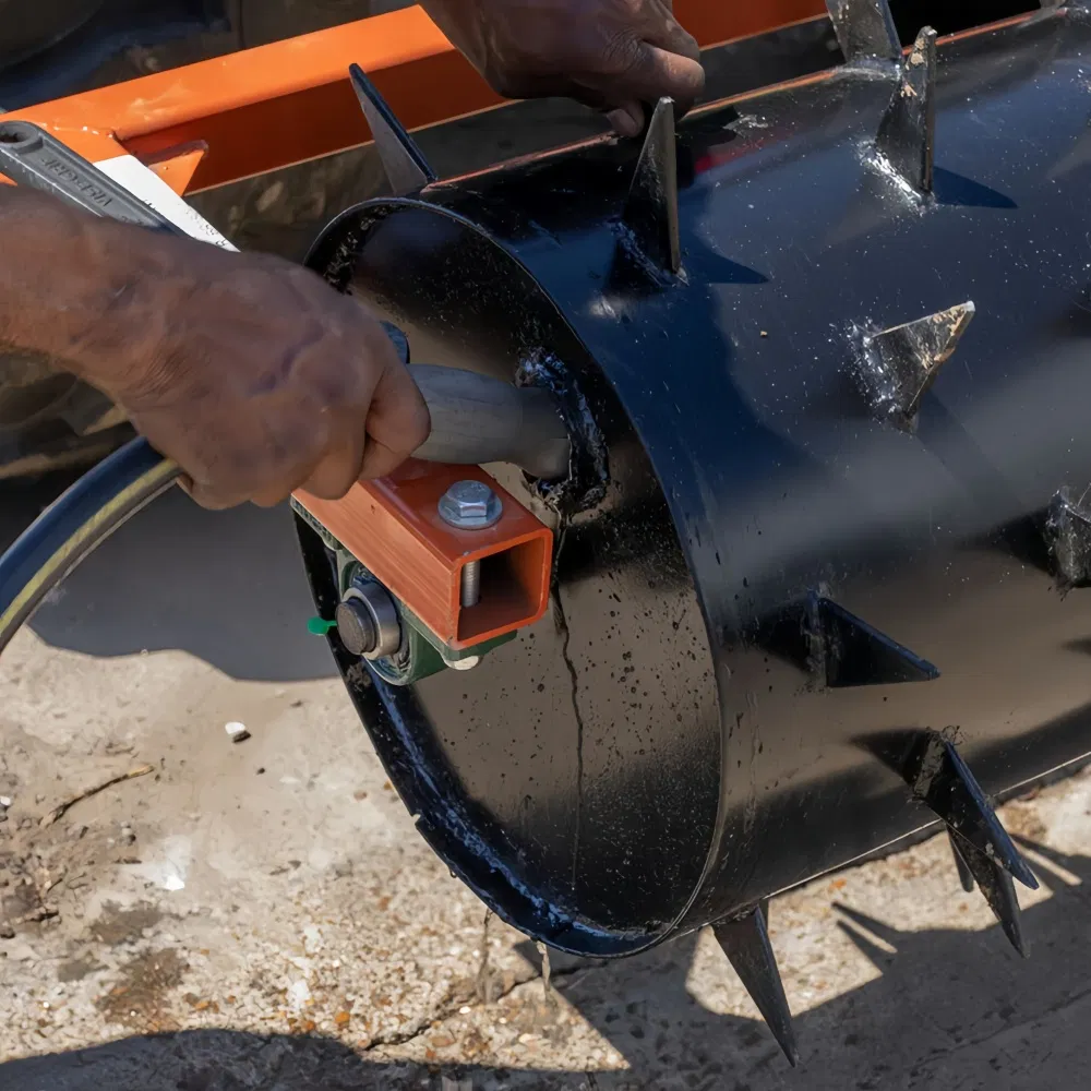 CE-Certified Heavy-Duty ATV Lawn Aerator Roller: Spike Design for Soil Aeration & Lawn Garden