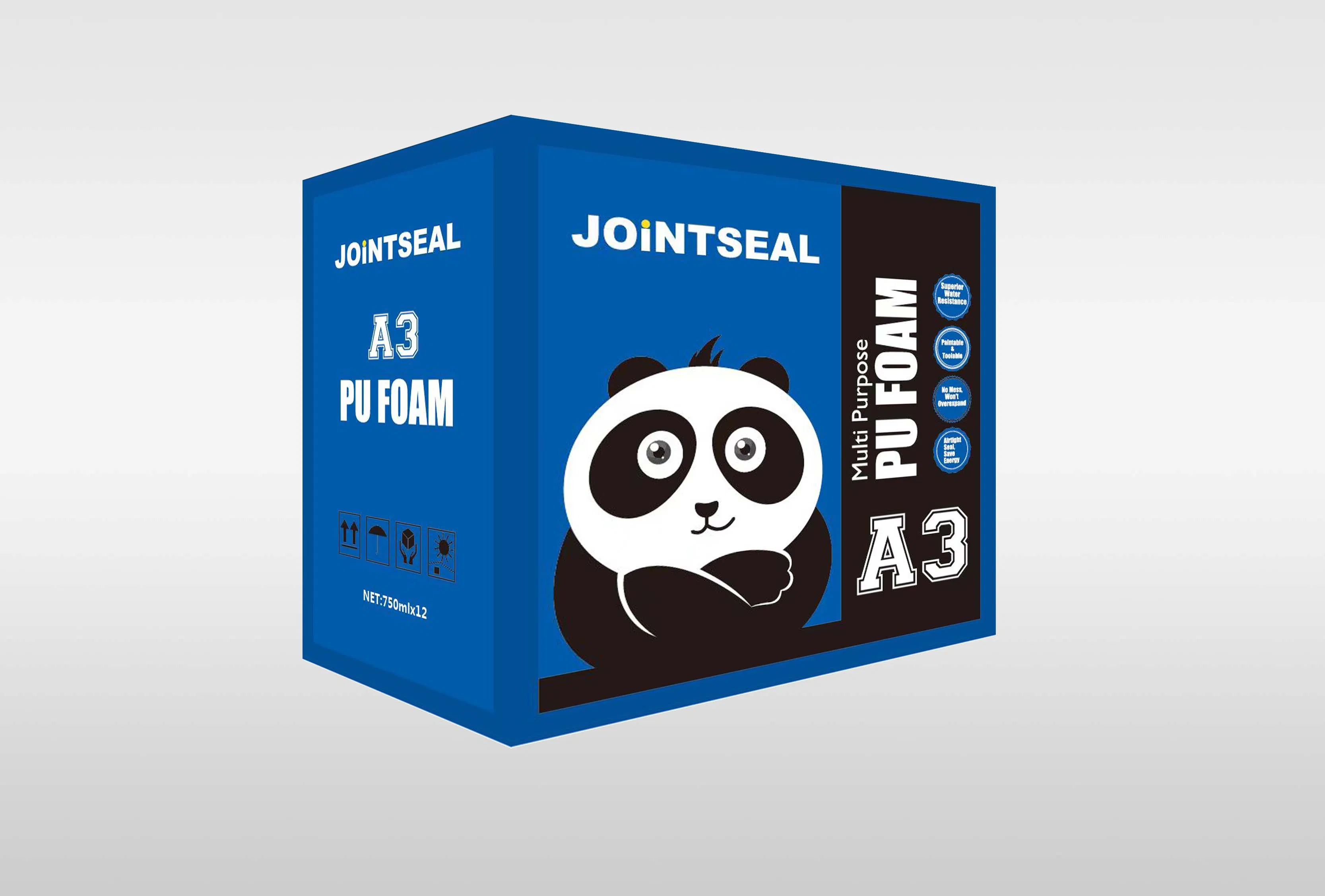 High Quality Polyurethane Spray Foam Insulation Mounting Expanding Foam Adhesive 750ml 500ml 300ml Packaging