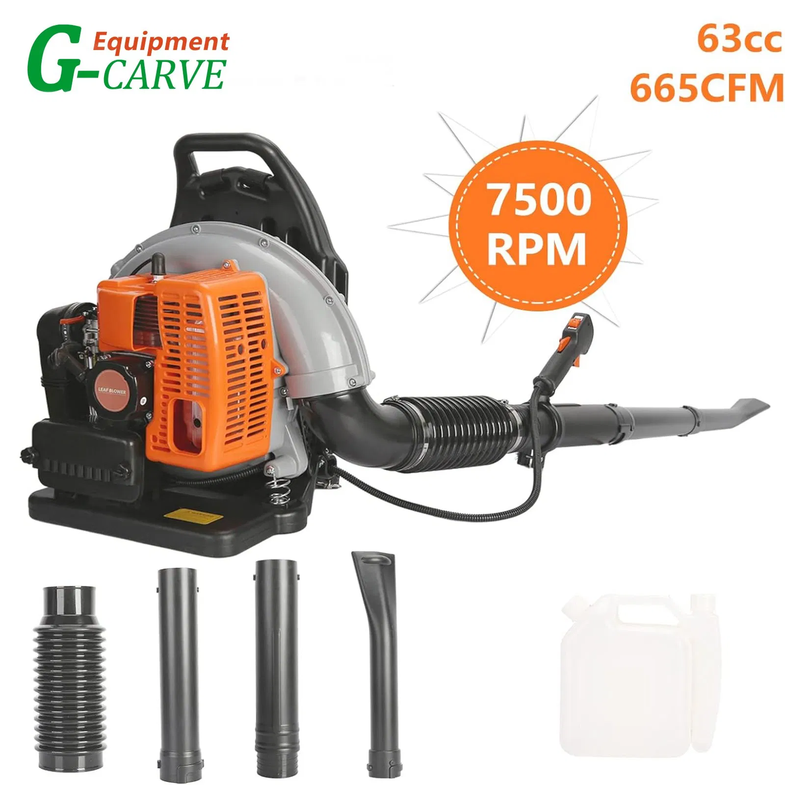 63cc 2 Stroke Commercial Gas Powered Yard Grass Lawn Blower Cordless Leaf Blower