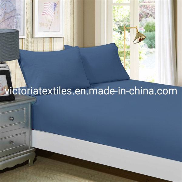 Deep Pocket Fitted Bed Sheet with Pillowcases, 20+ Colors