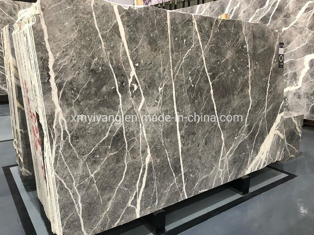 High Quality Polished Castel Grey Marble Slabs