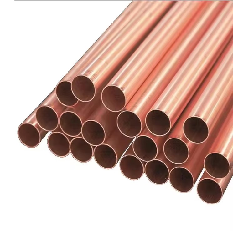 C10100/C10200/C10300 Manufacturers Red Pure Copper Pipe Professional 1/4'' 3/8'' 1/2'' 5/16'' AC Copper Tubes-Pure Copper Pipe for Air Conditioners