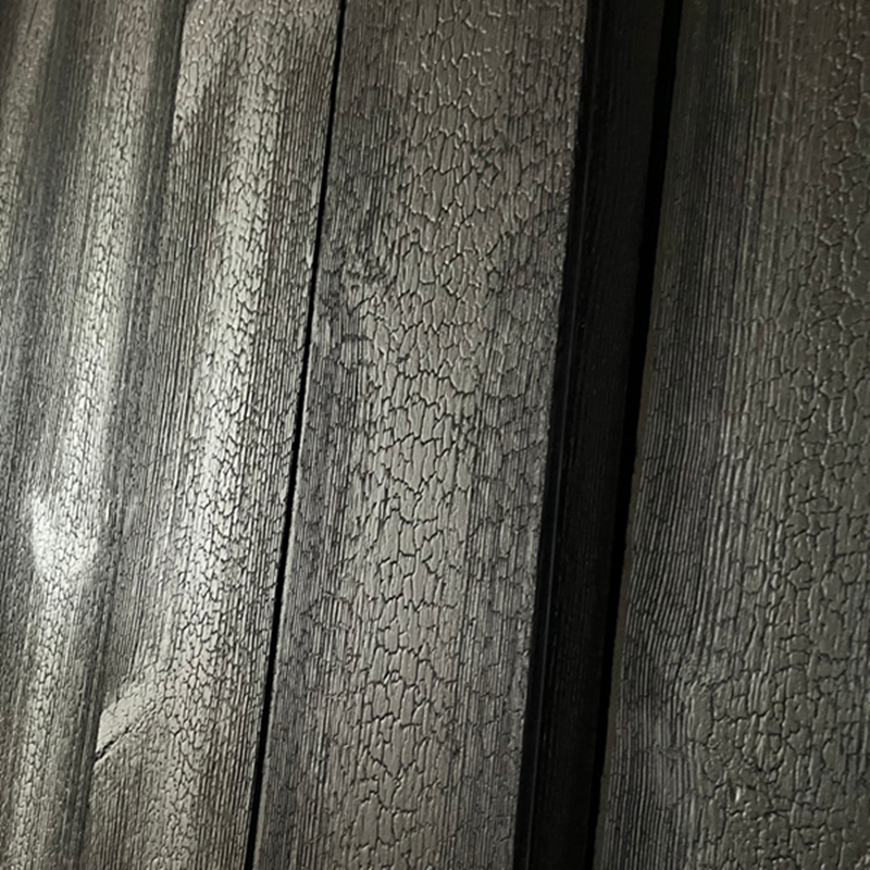 Factory Direct Outdoor Anti-Corrosion Solid Wood Deep Carbonized Thermally Treated Wood Shou Sugi Ban Decorative Exterior Burnt Charred Wall Panels