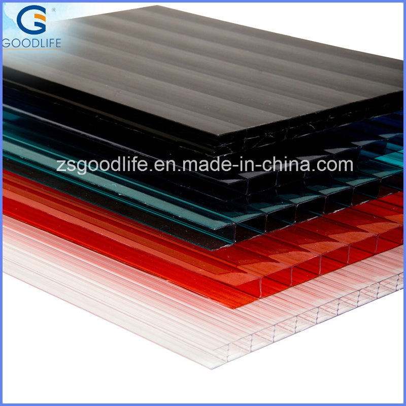 Colorful 4mm to 16mm Free Sample Polycarbonate Hollow Plastic Panel