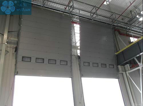 Warehouse Industrial Overhead Sliding Section Galvanized Steel Thermal Insulation Sectional Door