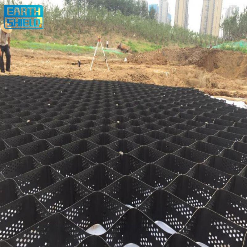 HDPE Driveway Gravel Stabilizer Geocell Load Support, Retaining Wall Ground Grid Stabilizer