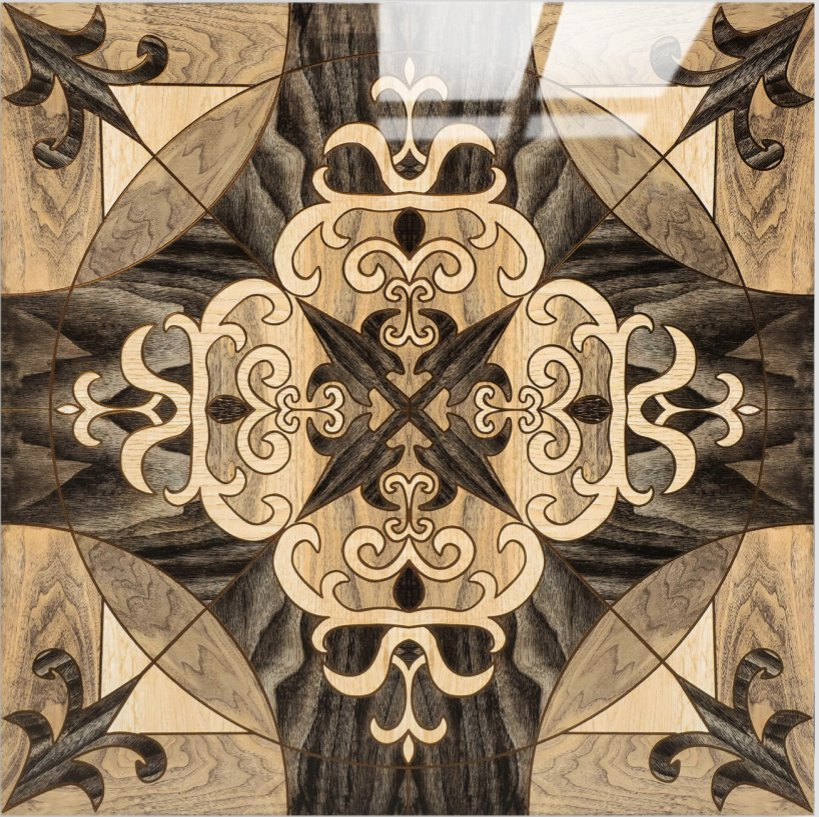 China Manufacturing High Quality Products Gold Plated Wood 800X800mm Tile Wall Tile