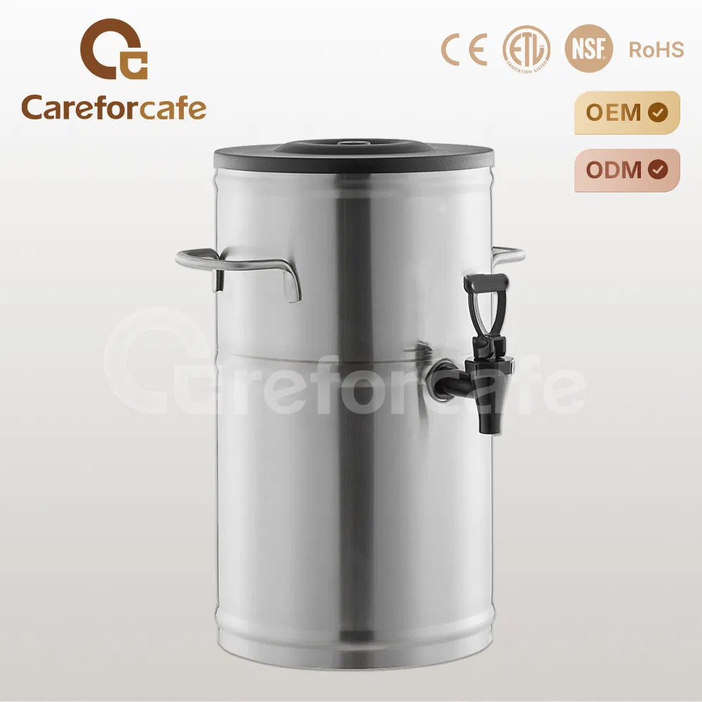 Modern 7.5L Drink Coffee Soy Milk Water Coffee Beverage Stainless Steel Server Commercial Round Ice Tea Dispensers