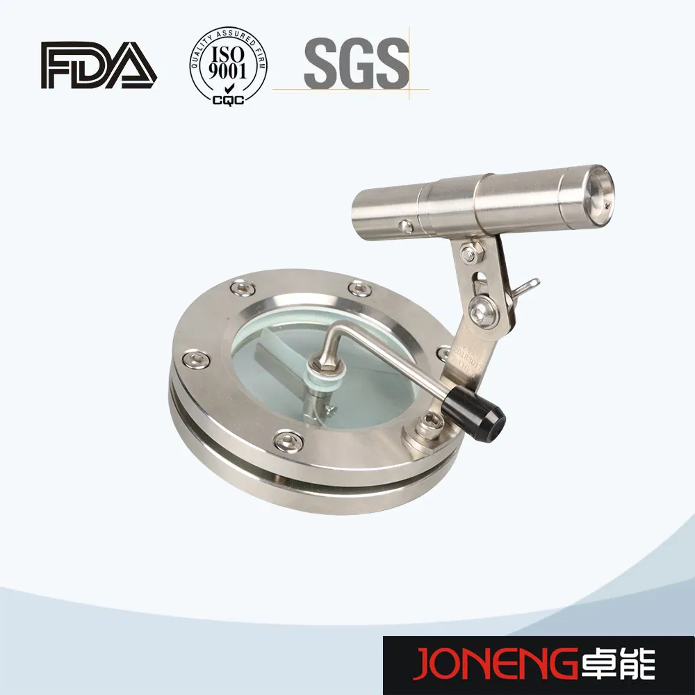 Hastelloy Sanitary Light Indicator Brewing Sight Glass Pipe Fittings with LED (JN-SG1005)