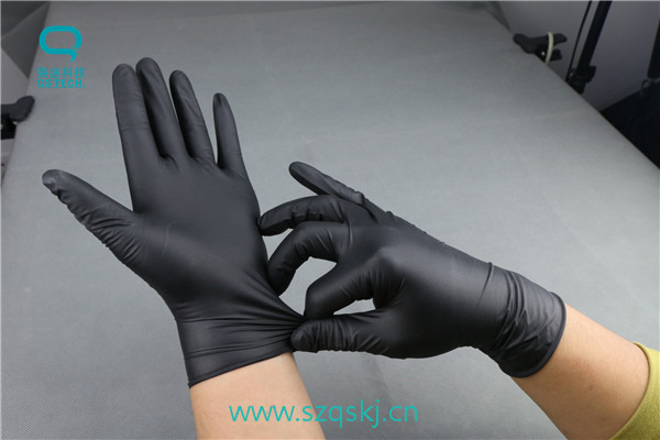 Black Oil Resistant Stretchable Disposable Nitrile Gloves