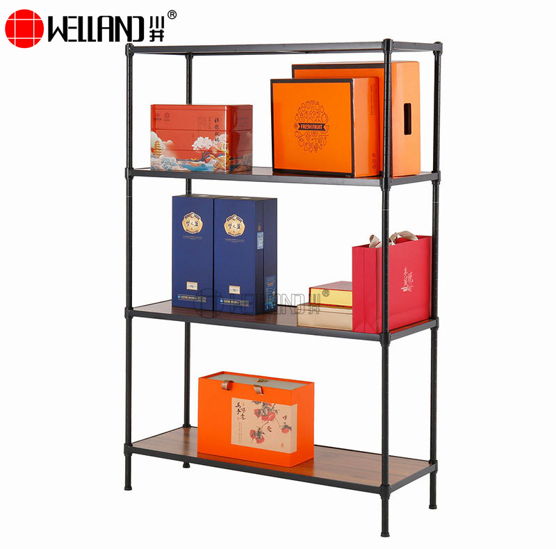 Vertical 5 Tiers Flower Plant Rack Stand Bamboo Fiber Board Display Shelving for Home