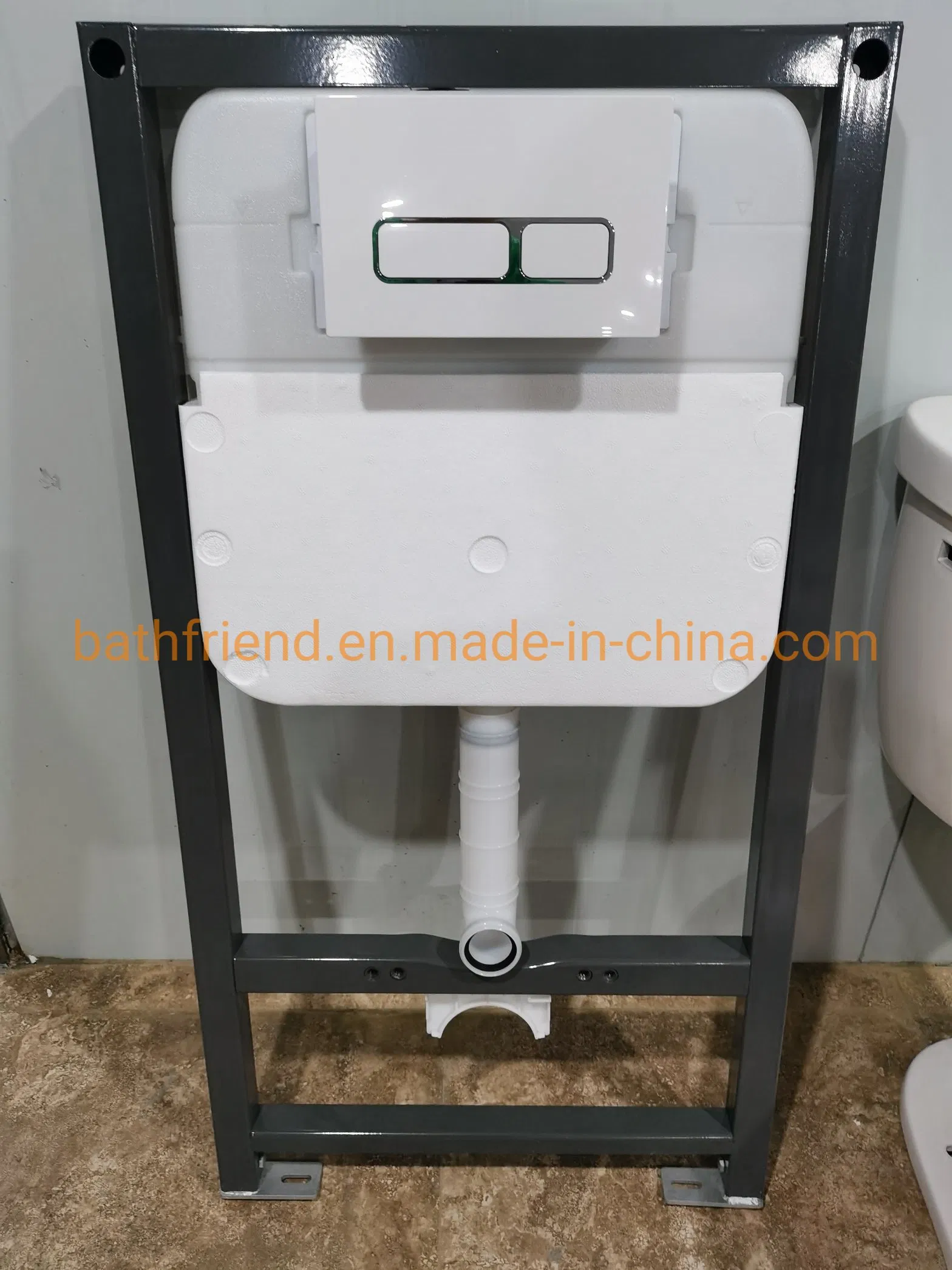 Bathroom Accessories Small Size Wall Mounted Toilet Tank HDPE Plastic Concealed Cistern Without Iron Frame