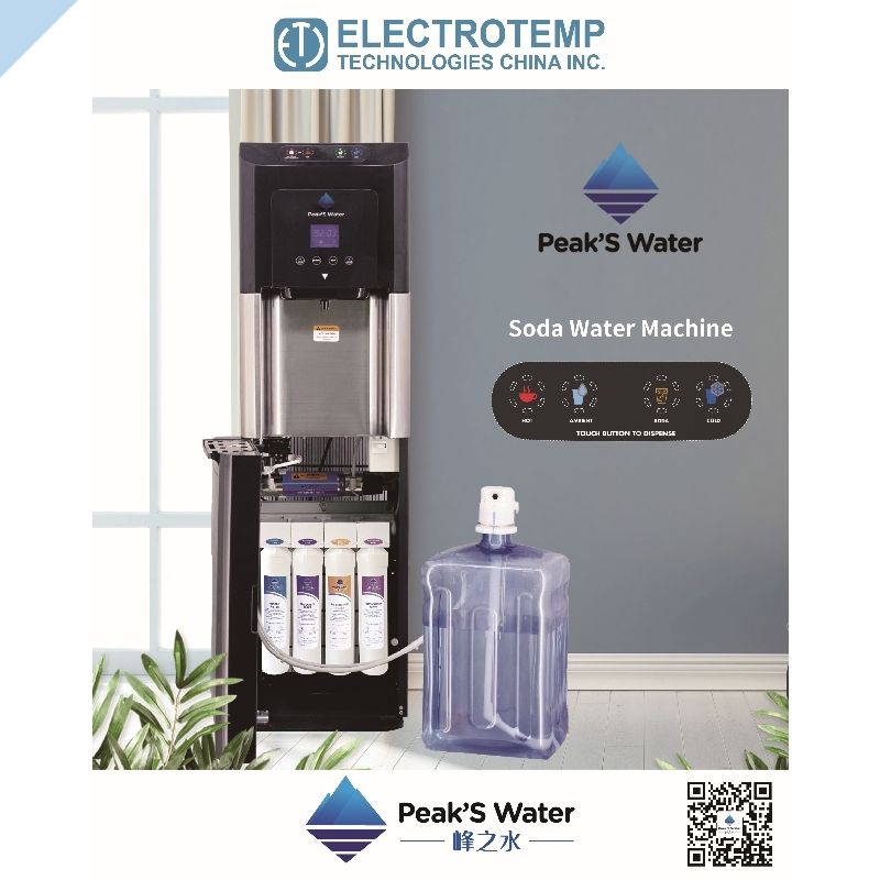 Sparkling Soda Water Maker Machine Cooler Dispenser with Large Capacity CO2 Cylinder