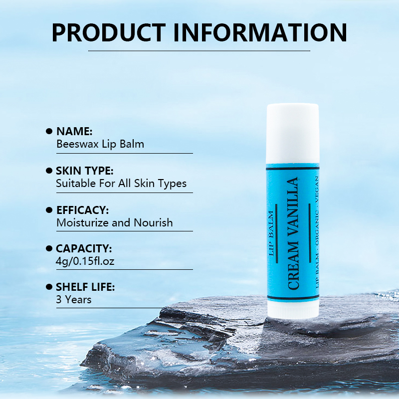 Beauty Cosmetics Skin Care Repairing Chapped Dry Lip Vanilla Lip Balm