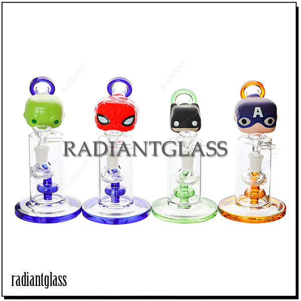 Factory Wholesale Mini Carton Character Hookah DAB Rig Glass Water Pipe