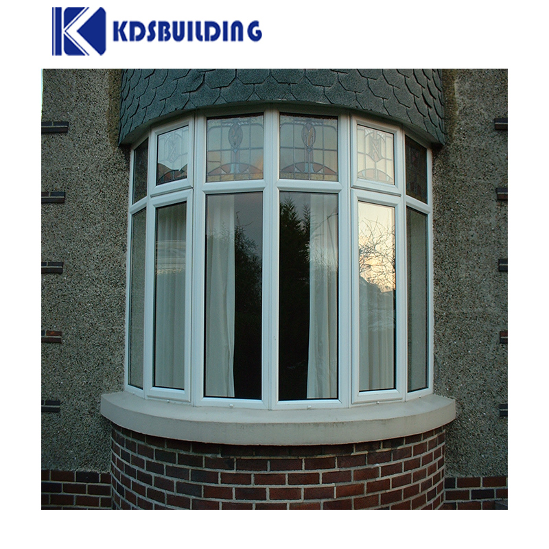 Kdsbuilding Double Pane PVC Window, China Plate Glass Window Prices Heat Insulation PVC Windows and Doors
