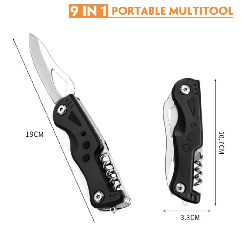 K06A New Design 440 Stainless Steel 9 Multifunctional Folding Knife