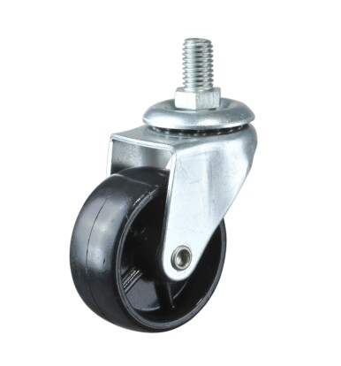 China Castor Factory Light Duty Trolley Wheels 75mm Swivel Thread Stem Polyurethane Caster Wheel