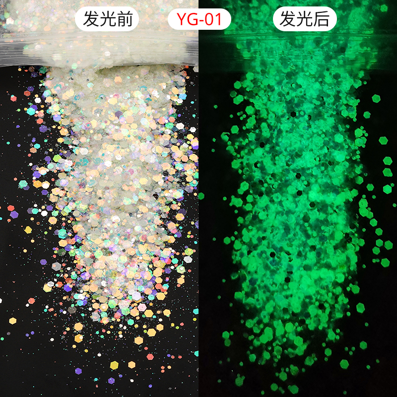 Luminous Glow in The Dark Chunky Glitter Powder