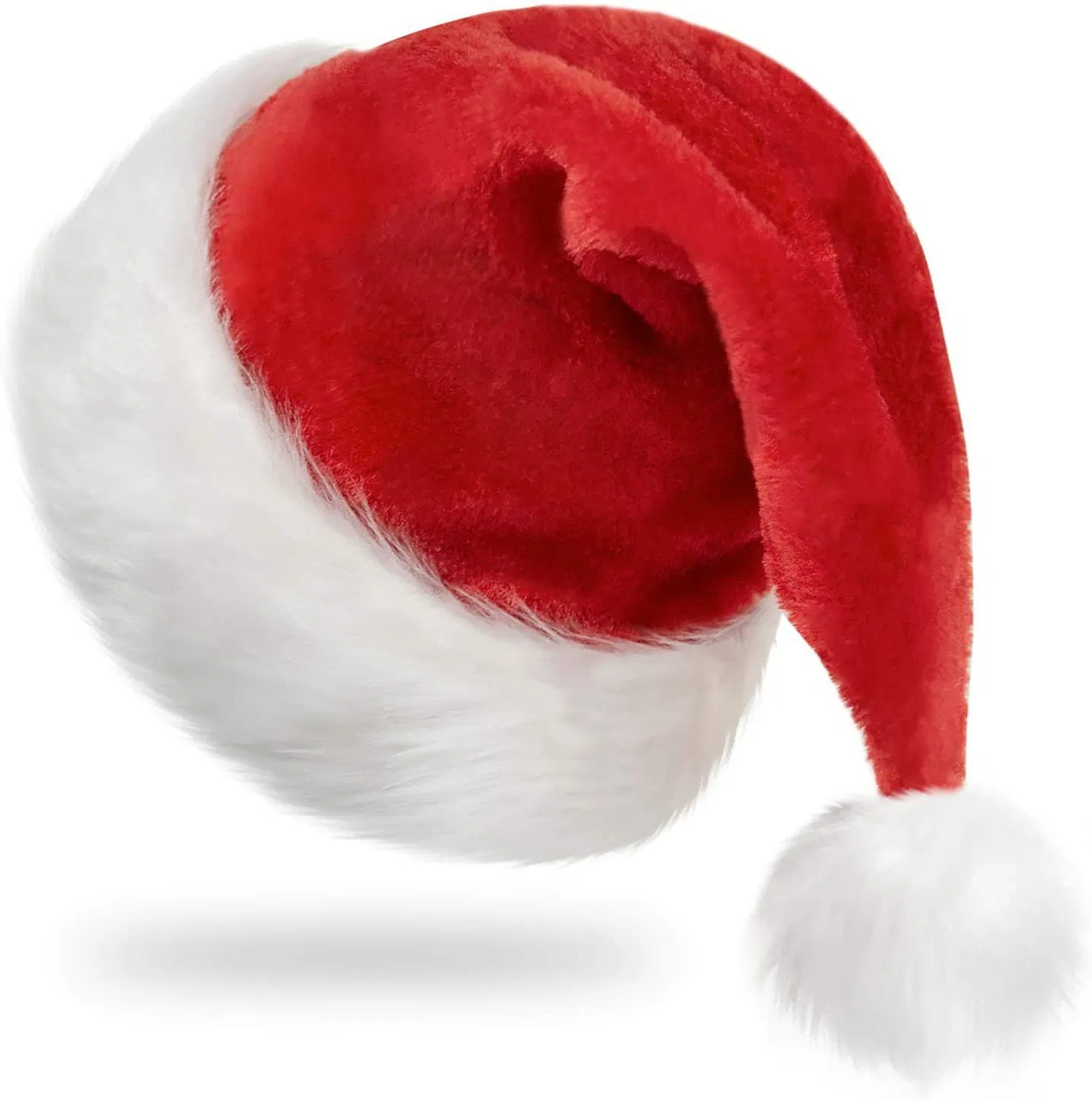 Christmas Santa Holiday Hat for Adults Classic Fur for New Year Holiday