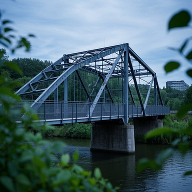 Large Guoshun Bundle Based on Actual Project Products Structure Prefabricated Pedestrian Steel Bridge for Railway