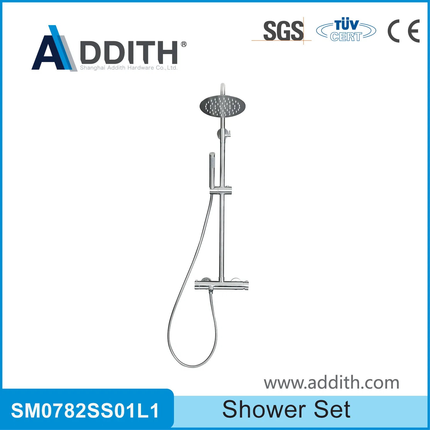 SUS304 Shower Set with Sedal Certified Ceramic Cartridge