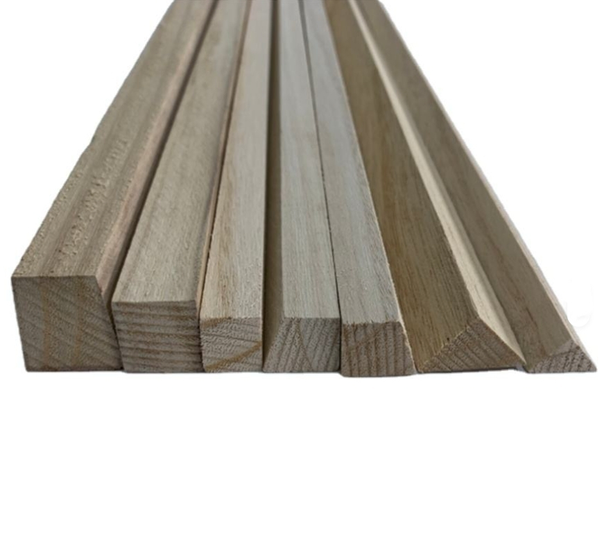 Paulownia Solid Wood Board Wooden Triangle Trims