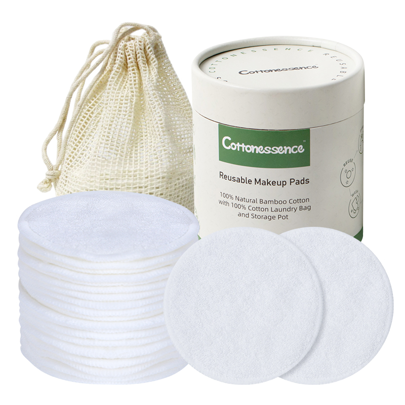 Washable Facial Make up Remover Reusable White Bamboo Cotton Pads