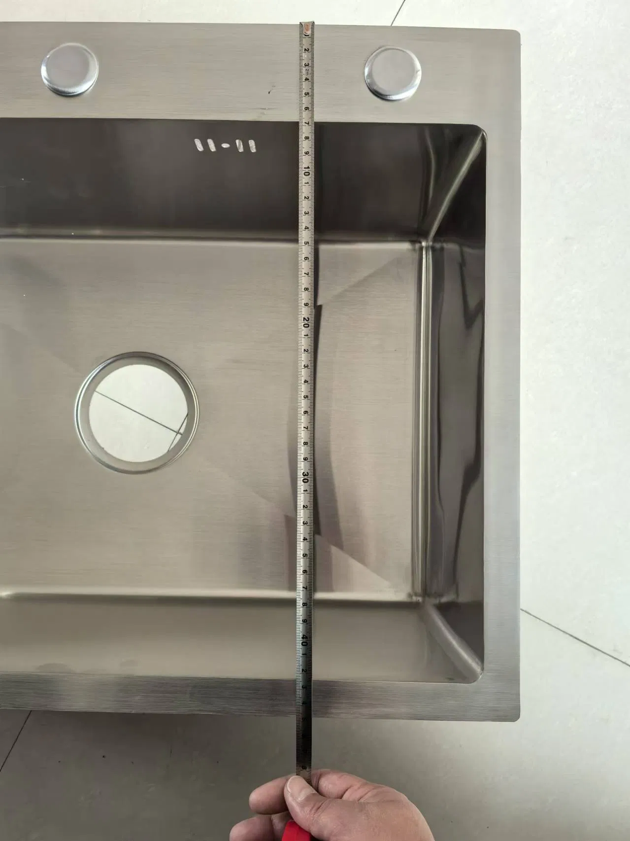 Multi-Fuctional Square Handmade Stainless Steel Kitchen Sink with Deepened by 230mm