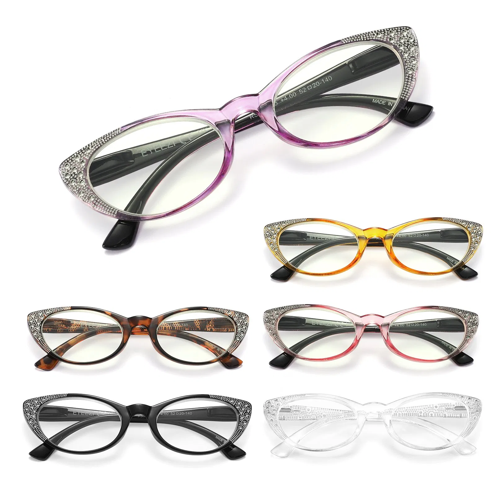 Fashionable Cat Eye Design Blue Light Blocking Reading Glasses Anti-Fatigue for Computer Work 48h Samples Available