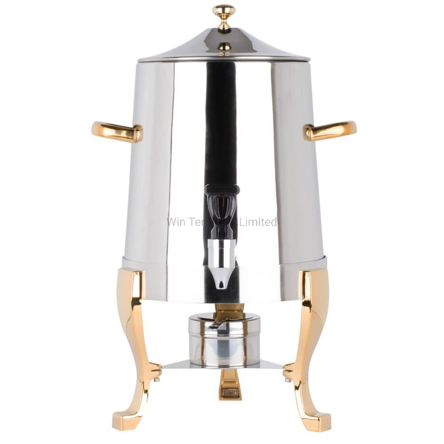 Commercial Hotel Restaurant Stainless Steel Portable Manual Coffee Urn with Stand Base