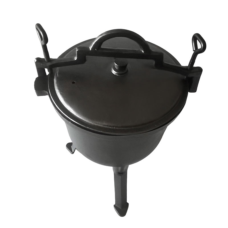 Чугунный казан для костра с тремя ножками, 4-15 л