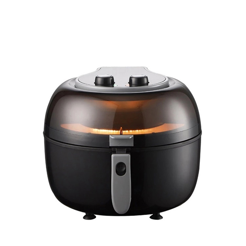 7L/1400W Air Fryer with Transparent Cover, Visible Window, Mechanical Timer and Temperature Control with Stir Function, No Oil Roasting Oven with CE