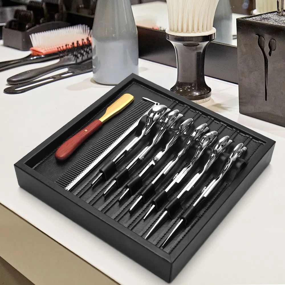 Customized Logo Barber Scissors Storage Box Organizer Convenient Hairdressing Holders Case