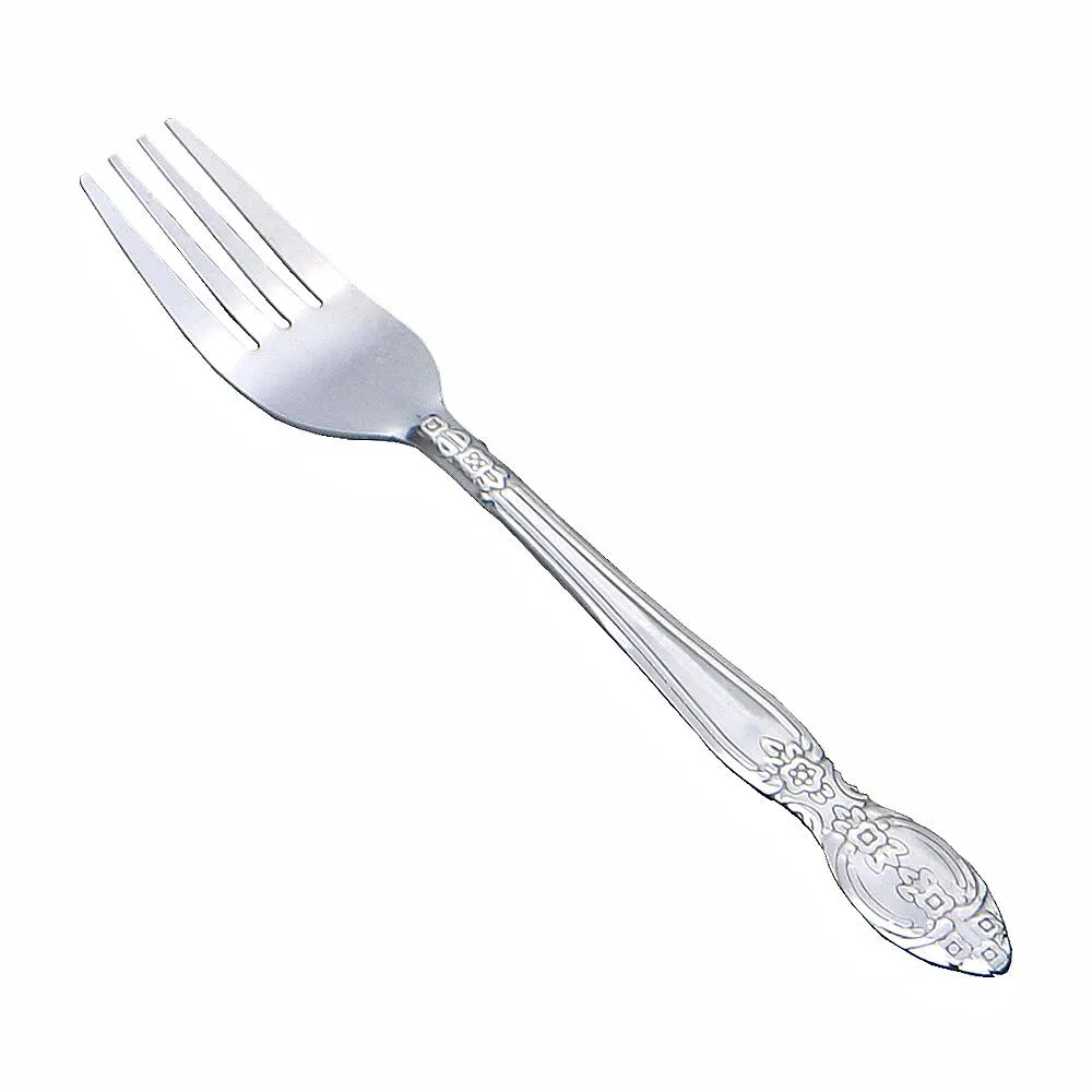 12PCS Cheap Tumble Polish Stainless Cutlery Fork Flatware Set