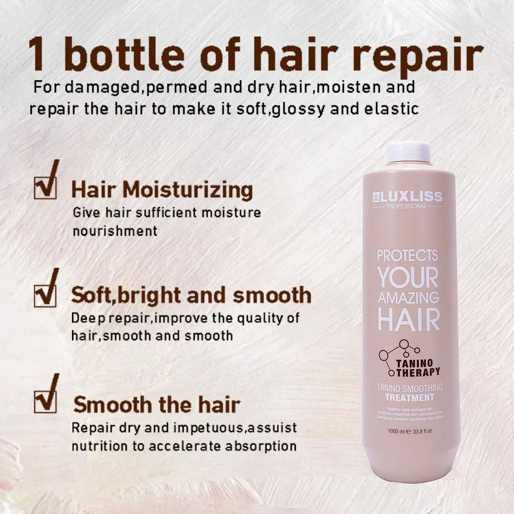 Luxliss OEM Salon Hair Keratin Treatment Straight Smoothing Tanino Hair Treatment Cream