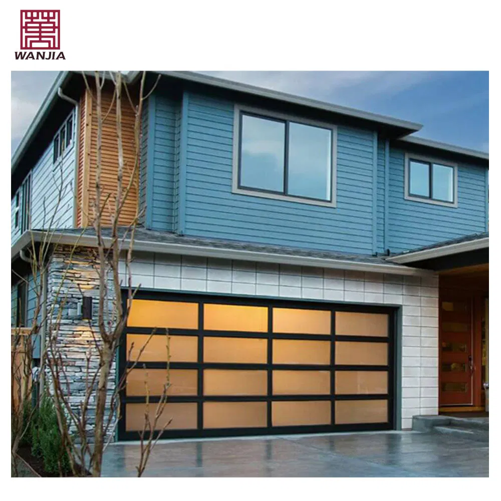 12X7 Residential Home Sectional Glass Garage Doors Aluminum Garage Door