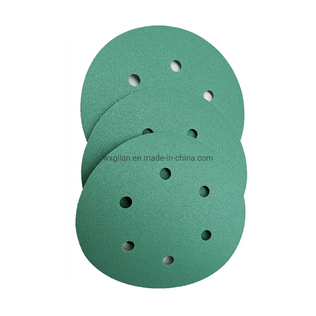 Шлифовальные диски 150 мм на липучке, зеленые