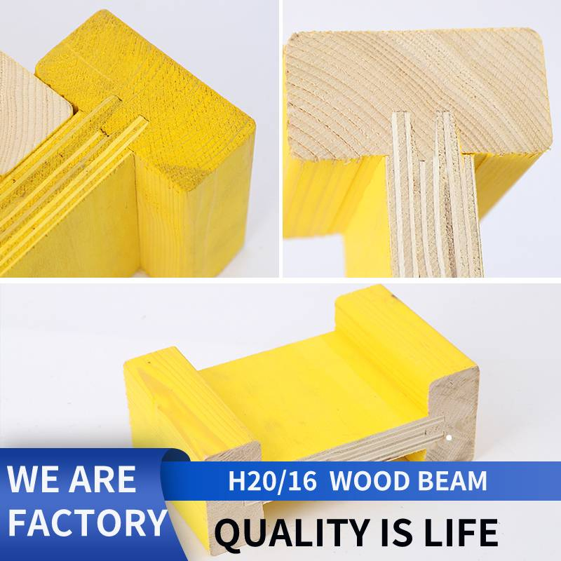 China Cheap Yellow High Quality Concrete H20 Formwork Wood Beam Plywood H20 Wood Timber Beam