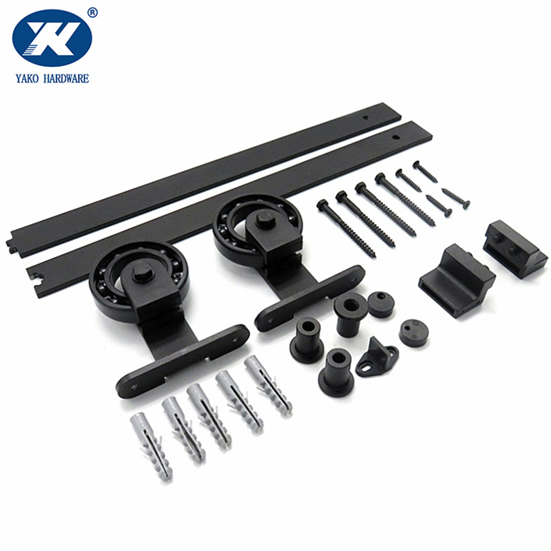 Rustic Style Flat Track Sliding Barn Door Hardware Barn Door System