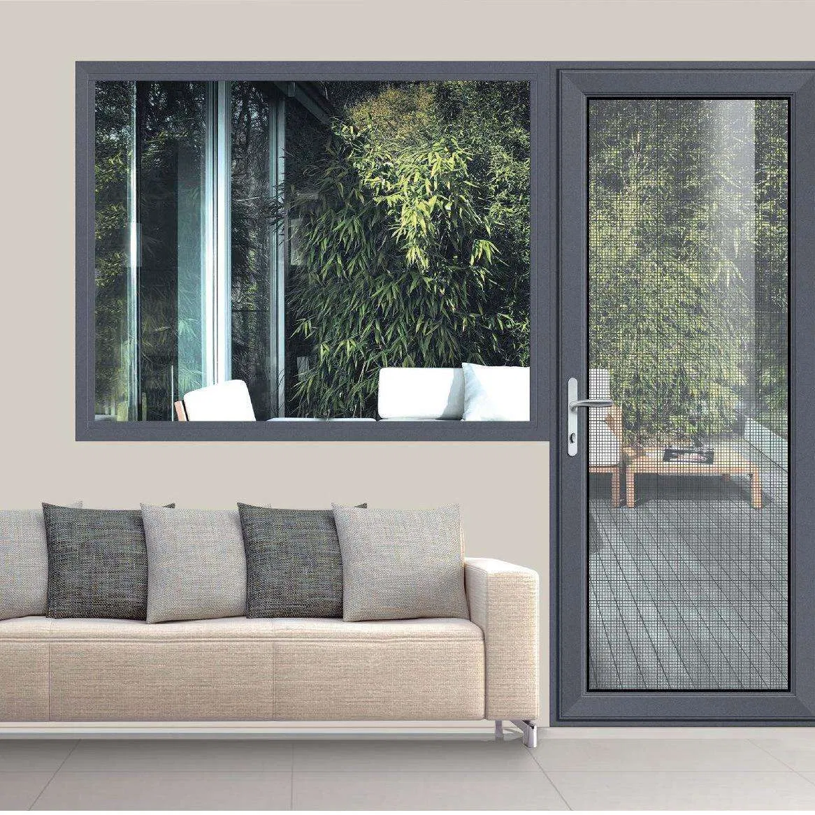 Fashion Design Flat Aluminum Door Interior Decoration Patio Swing Door Aluminum Profile Doors