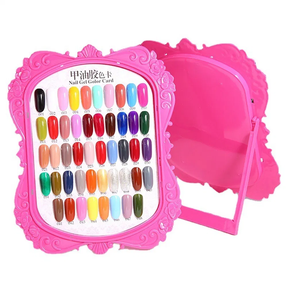 High Quality Professional 48 Colors Crown Art Nail Gel Polish Display Card Nail Color Chart
