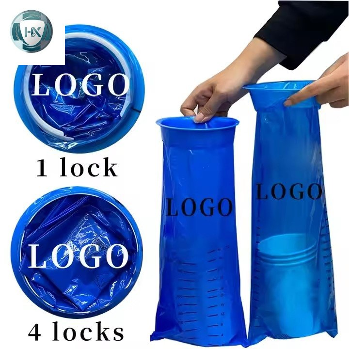 Hot Sale Plastic Airplane Vomit Bag Disposable Emesis Bags Blue Car Nausea Vomit Bags